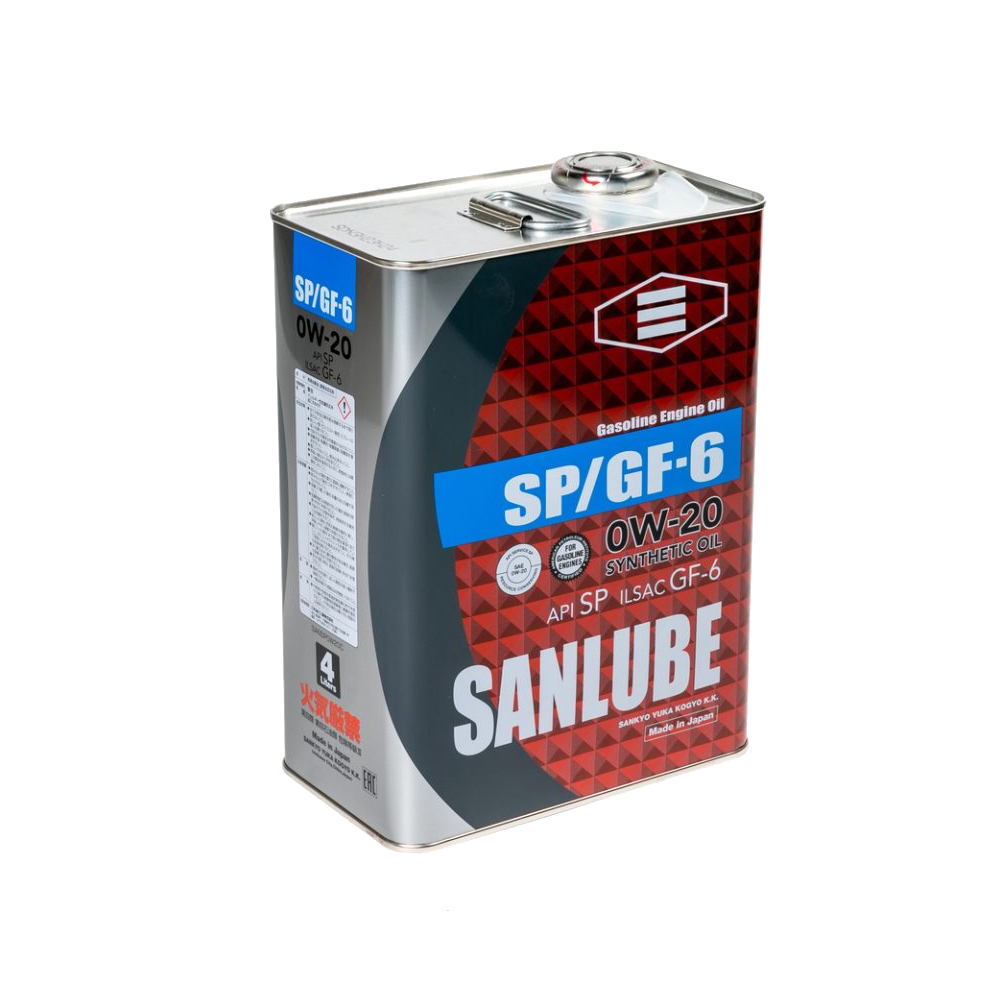 Масло моторное 0W-20 SP/GF-6A 4л (синтетика) SANLUBE, SANSP0W20C