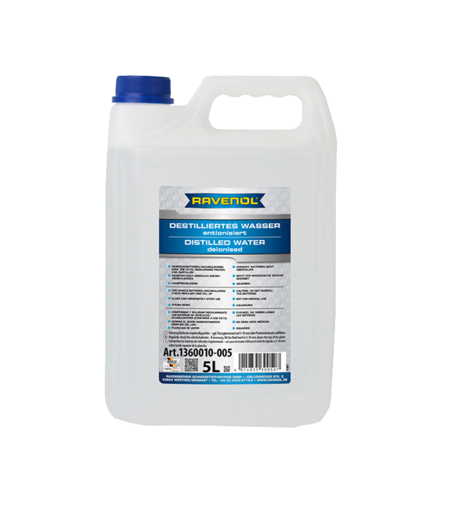 Дистиллированная вода 5л. RAVENOL 1360010005
