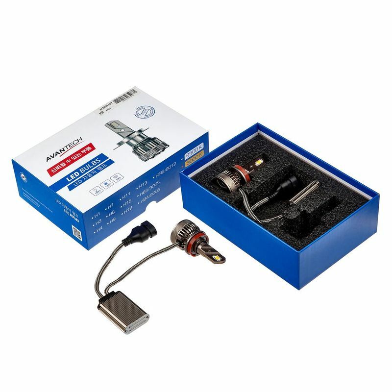 Лампа светодиодная LED Avantech H9 12V 45W, 4300K 4500lm (комплект 2 шт