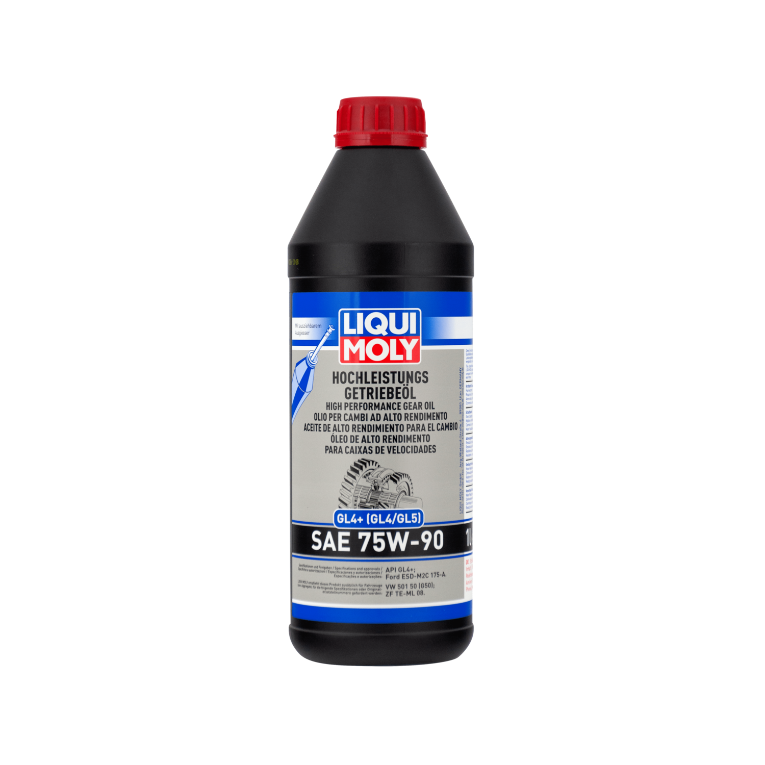 Масло трансмиссионное 75W-90 1л GL-4+ (синтетика) LIQUI MOLY, 4434