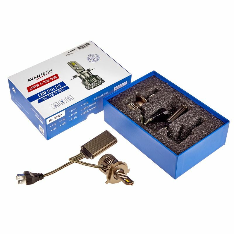 Лампа светодиодная LED Avantech H3 12V 45W, 6500К 4500lm (комплект 2 шт.)