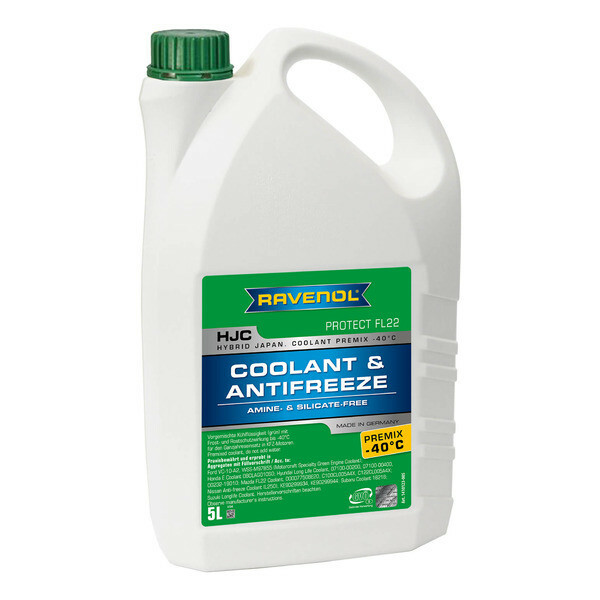 Антифриз HJC Hybrid Japanese Coolant Premix 5л (готовый, зеленый) RAVENOL, 1410123005