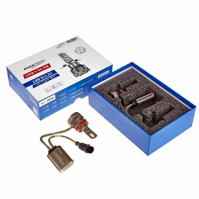 Лампа светодиодная LED Avantech H11 / H16 12V 45W, 4300K 4500lm (комплект 2 шт.)