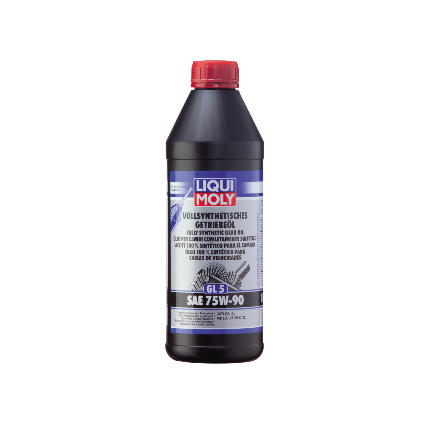 Масло трансмиссионное 75W-90 1л GL-5 (синтетика) LIQUI MOLY, 1414